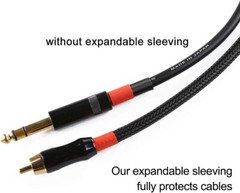 20 FT 1/2″ Black Red Expandable Wire Sleeving Sheathing Braided Loom Tubing US