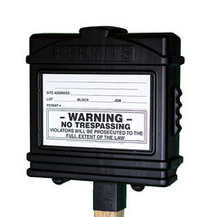 EZ Permit Box 100% Recyclable All Weather Permit Posting Box Made in the USA!