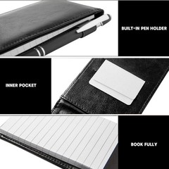 10 Pack Pocket Notepad Holder Set 3×5 Inch Mini Notebook with Pen
