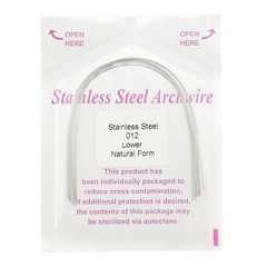 100pcs Orthodontic Archwire Stainless Steel Brace Wires Natural Round Rectanglar