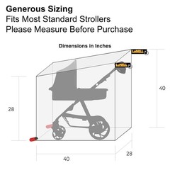 Generic Lunell Universal Stroller Storage Cover Waterproof Oxford Fabric