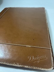 Rawlings Dodgers Leather Portfolio Notepad With Dodger Logo On Paper 🍀