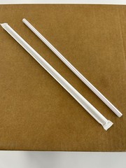 D&W 10 1/4″ Giant Wrapped Plastic Drinking Straws Full Case 4 Packs of 300 Each