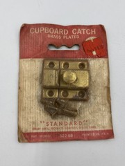 Vintage Cupboard Catch Satin Brass Plated Spring Latch New Standard 522-bb