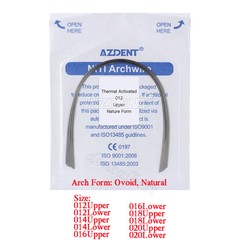 10 pcs Dental Orthodontic Niti Thermal Activated Round Arch Wire Ovoid/Natural
