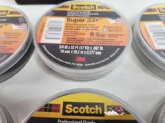 10 Pack Black Vinyl 33 Electrical 3m Scotch Tape “06133” Electric Tape Bundle