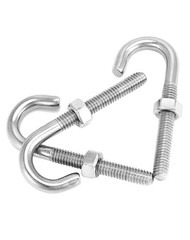 Steel J-Bolt with Nut, 5/16″ X 3″ Anchor Bolts, Pack of 10