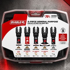 Diablo DOU5S 5 pc Universal Fit General Purpose Oscillating Blade Set (5-Piece)