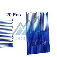 Rhoton Micro Dissector Expanded Blue 20 PCS Set Surgical Instruments Orthopedics