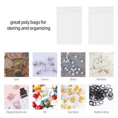 1000 PCS Small Plastic Bags, 2×3 Inch Mini Zip Baggies Resealable Little Poly