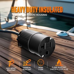 Journeyman-Pro – 520CV 20 Amp 2500W 120-125V NEMA 5-20R BLACK 1-PACK, Black