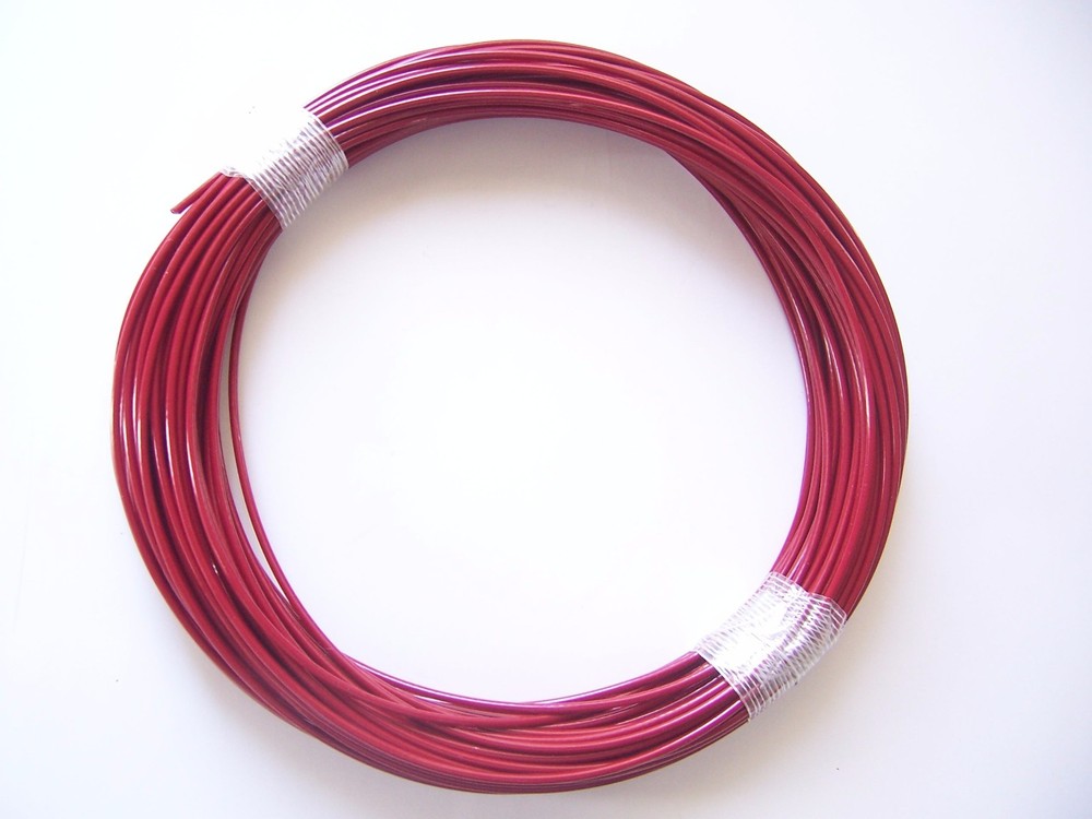 RED Vinyl Coated Wire Rope Cable,1/16 – 3/32, 7×7, 100 ft Coil