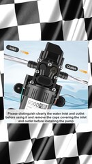 12V DC Water Pressure Diaphragm Pump, 5 A Self Priming Sprayer Pump with 5L Min