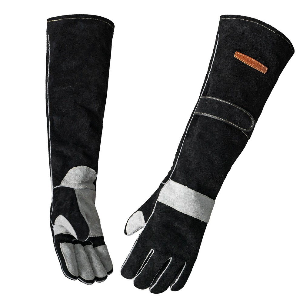 23.6″ 932℉ Leather Forge MIG Welding Gloves Heat Fire Resistant Stitching Palm