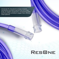 ResOne 5pk 14Ft Oxygen Supply Tubing, Crush Resistant, Standard Connectors for