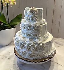 DEZICAKES Fake Wedding Cake Tier Cake Artificial Food Fake Ivory Wedding Cake