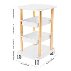 Instrument Rolling Cart For Cavitation Beauty Machine Salon SPA Trolley Stand US