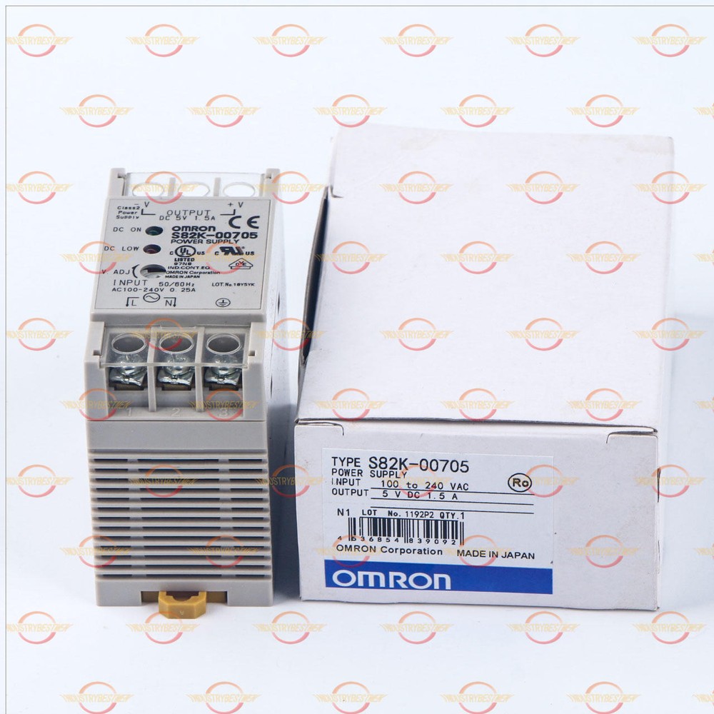 Omron S82K-00705 100-240VAC 5VDC 1.5A switching power supply NEW