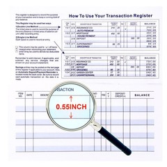 Larger Lines 20 Pack Checkbook Register, Check Registers for Personal Use, Bl…