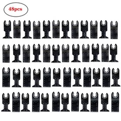 48 Pcs Metal Wood Oscillating Multitool Quick Release Saw Blades Kit Universal