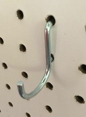 10 each 1 1/2 Angle & J Hook Metal Peg Garage Hanger Hooks -1/8 to 1/4″ Pegboard