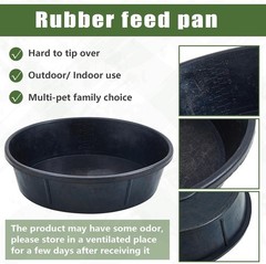 5 Pcs Rubber Feed Pan 12 Quart/ 3 Gallon Utility Horse Feed Bucket Rubber Bowl C