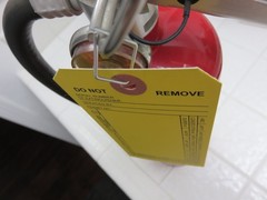 25 FIRE EXTINGUISHER DOUBLESIDE INSPECTION TAGS 2026-2029 5 1/4 X 2 ½ W/FASTENRS