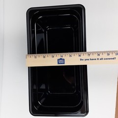 Vigor 1/3 Size Polycarbonate 6″ Deep Black 5.6 Qt Food Storage Pan 247FP136