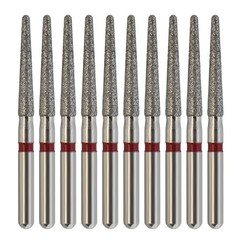 Dental Diamond Burs FG Round End Taper 850/016F Fine Grit Red High Speed Burr