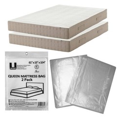 UBMOVE 2 Mil Queen Mattress Bag 61 x 15 x 104″, 2 Pack