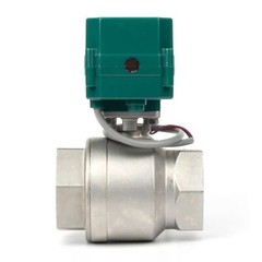 U.S. Solid Motorized Ball Valve 2 inch Stainless Steel 9-24V AC/DC