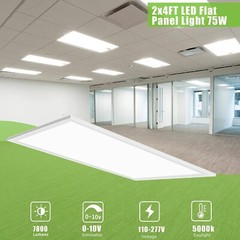 10PC 2×4 LED Flat Panel Light Fixture 5000K Daylight White Color 75W,110-277V AC