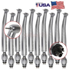 1-10 Packs Dental High Speed Turbine Handpiece with 4-Hole Quick Coupler GB4