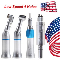 NSK Style Dental Slow/Low Speed Handpiece Contra Angle Straight Air Motor 2/4H F