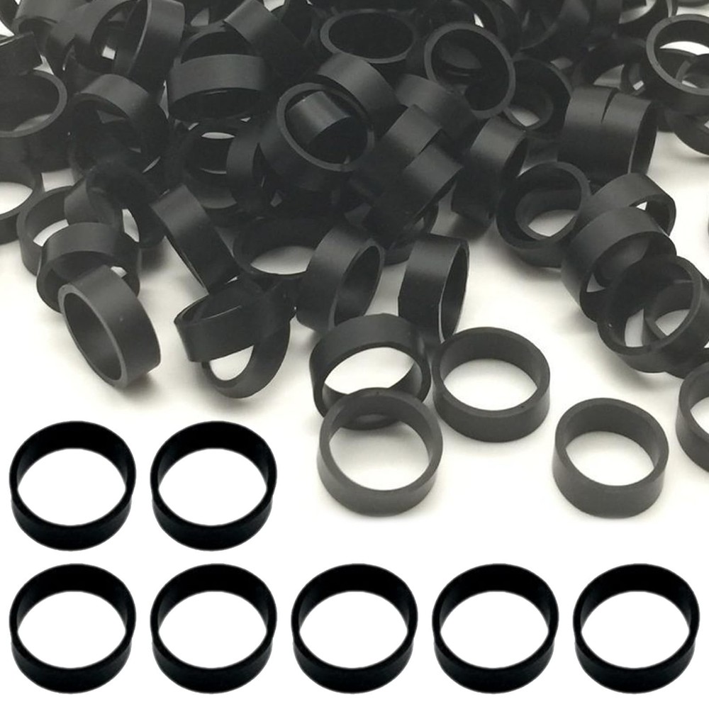 Small Rubber Bands – 100 Pieces 0.5 Inch Mini Black Elastic Cord Bands Strong…
