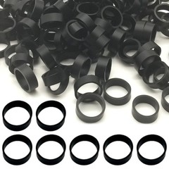 Small Rubber Bands – 100 Pieces 0.5 Inch Mini Black Elastic Cord Bands Strong…