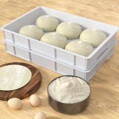Idotry Pizza Dough Proofing Box Tray Stackable Commercial Bread Trays, 4-Packs