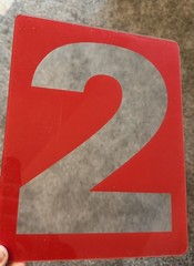Gas Station Price Numbers 0-9 58 Piece Set Of 8” X 10” Red Clear Plexiglass