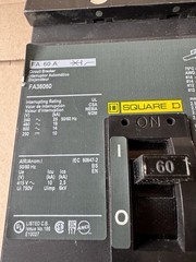 Square D FA36060 60 Amp 3 Pole 600V Circuit Breaker I Line 3P 60A NEW Open Box