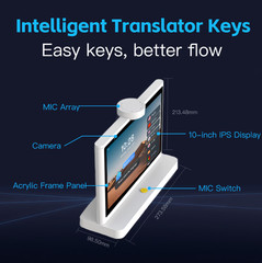 Dual-Screen Business AI Smart Translator Device with 10″ Touchscreens Translator