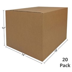 Medium Moving Boxes 18″L X 14″W X 12″H 20-Pack Corrugated Cardboard Box for Ship