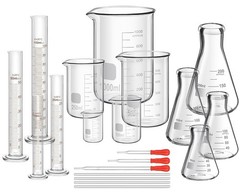 50/100/250/500/1000ml Lab Glassware Include Graduated Cylinder, Glass Beaker …