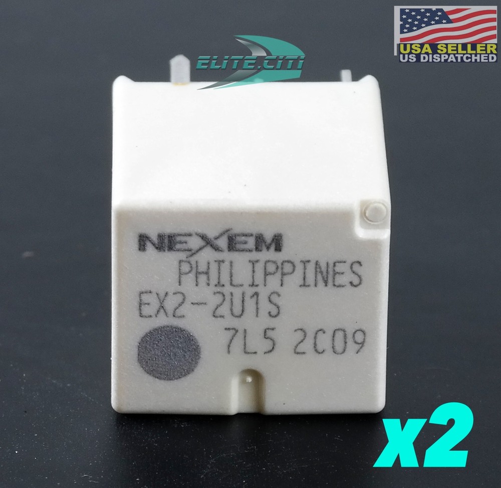 2pcs- EX2-2U1S, MFR= NEC/ Tokin, Automotive Relays, SPDT, Momentary, 12VDC, 30A