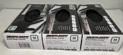 Lot of Heavy Duty Black Nitrile Exam Glove MED Textured Powder-Free Ambidextrous