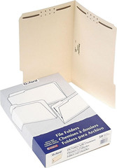 Manila Fastener Folders, Legal Size, 2 Fasteners, 1/3 Cut, 50/BX (FM313EE)