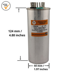 40+5 uF ±6% 370V/440VAC Dual Round Capacitor Carrier Lennox Goodman Genteq Trane