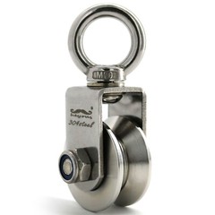 1Pc M10 V Groove Roller Wheel Swivel Cable Rope Wire Pulley Block Bearing Steel