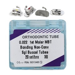 20Sets Dental Orthodontic Buccal Tubes 1st 2nd Molar Brackets Roth MBT 0.022 3G