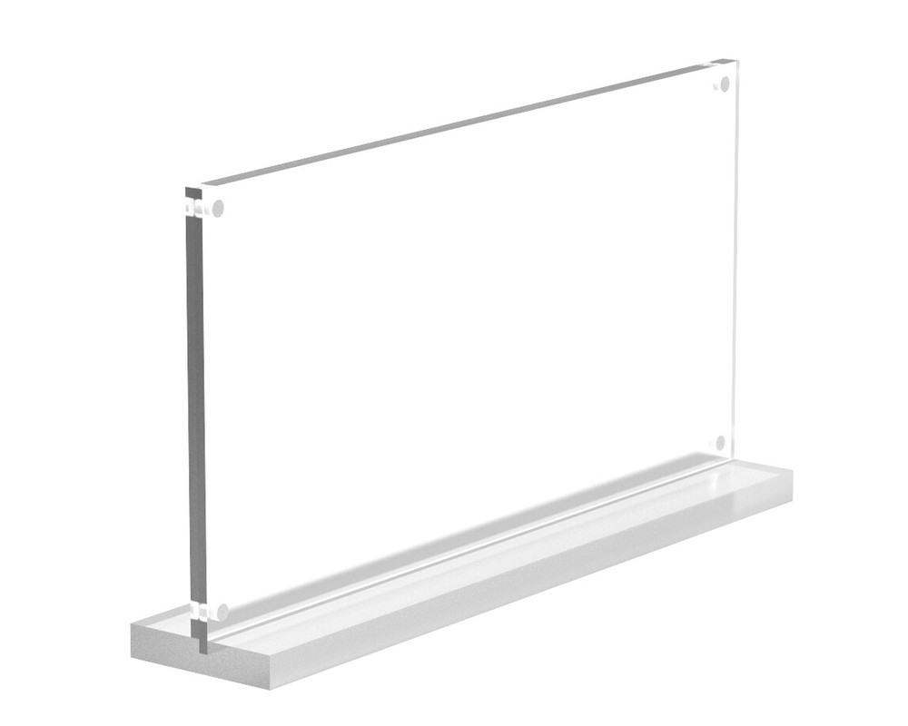 10×5″ Clear Picture Frame Transparent Sign Holder Logo Block Signage Holder