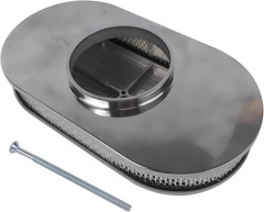 15″ Oval Full Finned Polished Aluminum Air Cleaner Filter Fits for Chevy SBC
